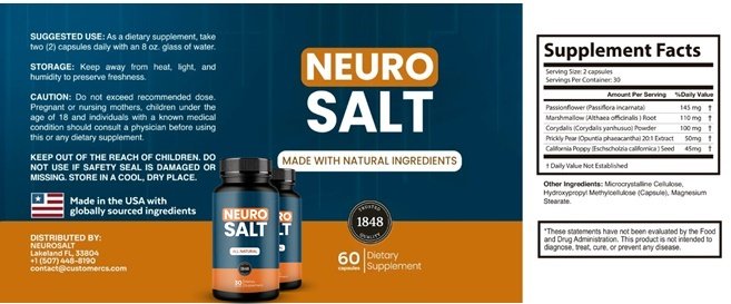 Neurro Salt Ingredients